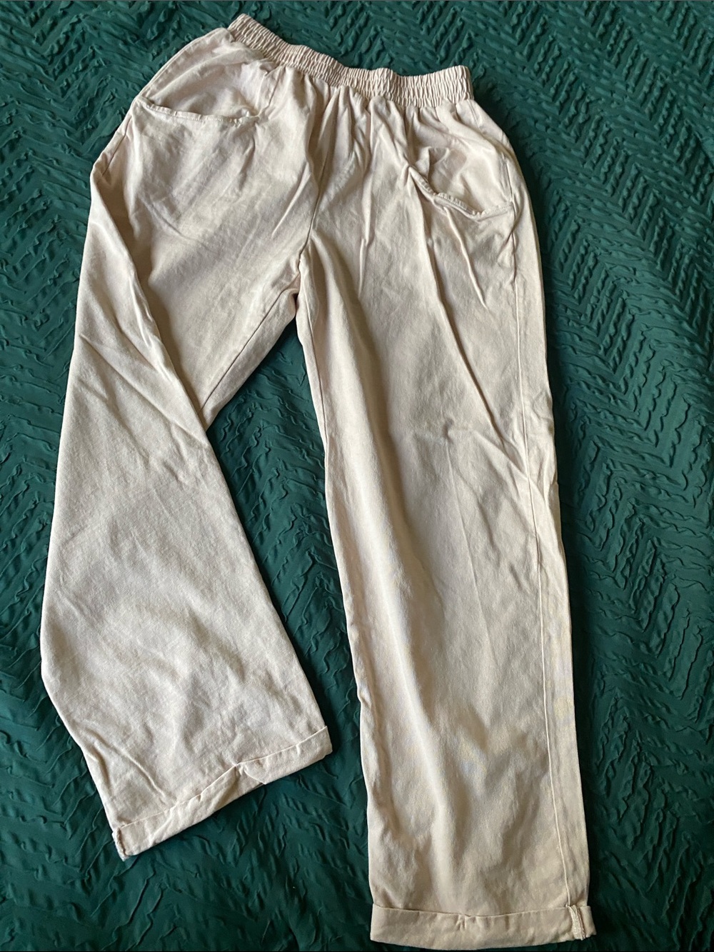 Zara Kids Elastic-Waist Chinos - Light Beige